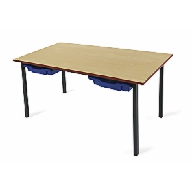 Classroom tables with tray drawers